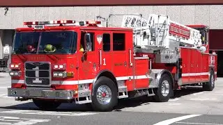 Long Beach Fire Department New Truck 1 & Rescue 1 Responding