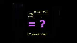 lim x &rarr; &infin; [a*ln(x + b)/x]. Solving limit to infinity involving logarithm.