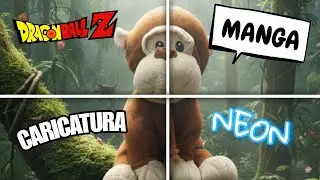 DIBUJÉ al MONITO en 4 ESTILOS 🎨🐒