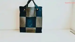 Bag sewing tutorials from old clothes recycle  by Susmita craft