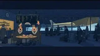 ✈️🥃Высоцкий — «Через десять лет» | Airport New Year Noir