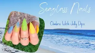 Seaglass Nails | Ombr&eacute; With Jelly Dips | Hematite Dip Co.
