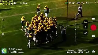 Clinton High School Varsity Football vs Maynard Veterans Night 10/24/25