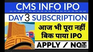 Day 3 Subscription Status &bull; CMS Info Systems IPO Subscription &bull; Data Patterns IPO &bull; IPO News Latest