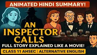 An Inspector Calls Animated Summary in Hindi | Full Story Explanation Like a Movie | Class 11 AHSEC