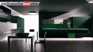 Wiesengr&uuml;ne K&uuml;che Valcucine Glasfronten Italien