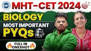 MHTCET 2024 | Biology Most Expected MCQ's | Top 50 MCQ's | Part 1 | PYQ's | By:- Tapi Miss