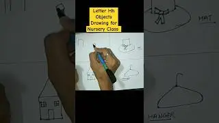Alphabet H Objects Drawing for Nursery #drawingtutorial #shorts