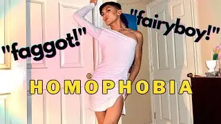 boy in dress talks HOMOPHOBIA