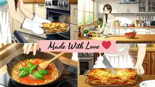 Hana&rsquo;s Cozy Lasagna Day 🌿 | Ghibli Style Cooking Vlog #ghiblistudio #ghibli #anime #animation  