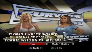 Torrie Wilson vs Melina | Women's Championship | WWE SmackDown vs. Raw 2007