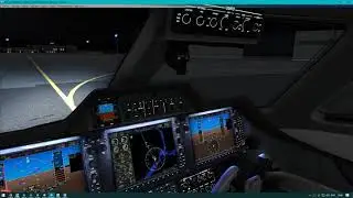 FSX | Phenom 300 | Lvil - Dnipro | VATSIM | Night landing