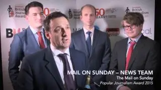 British Journalism Awards 2015 - video highlights