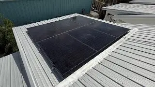 16 panels on metal roof