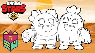 Coloring Brawl Stars - Spike and Sakura Spike Coloring Book & Pages