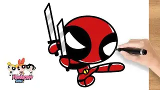 How to Draw Deadpool x PowerPuff Girl Style