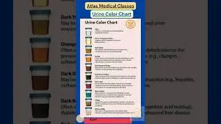 Urine Color Chart #education  #biology #nursingexam #urinecolor #shorts #mcqs #urineproblems #viral