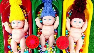 3 Minutes Satisfying Video Mixing Funny Candy ASMR & Make Up in 3 Bathtubs with Magic M&M's Slime