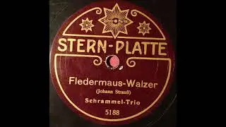 Star Record 5188 Schrammel Trio  Fledermaus walzer  pre 1914