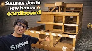 I build a mini house of Sourav Joshi using cardboard DIY@souravjvlogs