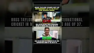 Ross Taylor is back in the game. || Ross Taylor Returns to Cricket ||