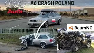 AUDI A6 AVANT CRASH POLAND | RECREATION | BeamNG.Drive #beamng