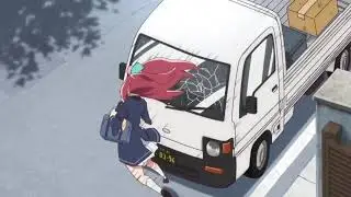 The original Anime scene for the Truck-kun meme!
