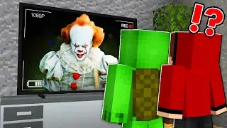 How JJ and Mikey Watch PENNYWISE on Cameras in Minecraft ? - Maizen