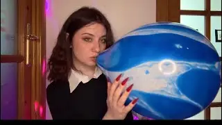 ASMR | Blowing And Popping Big Inflatated Balloons ♥️♥️ ( BITE TO POP)