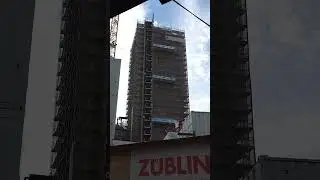 Stuttgart 21 Bahnhofturm ohne Poster Bonatzbau Hauptbahnhof einger&uuml;stet #frankenbahn
