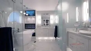 Custom Modern White Bathroom