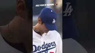 #taehyung first ceremonial pitch strike #VxDodgers #bts #vbts #kpop #btsarmy #taeimagines #tae