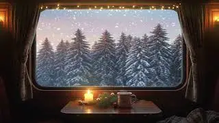 Cozy Christmas Train Journey 🚂✨ Relaxing Winter Ambience, Snowy Window View & Warm Holiday Music