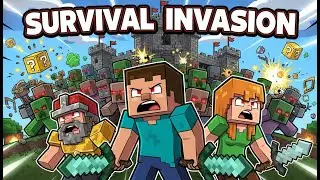 LUCKY BLOCK SURVIVAL WORLD WITH MY GF