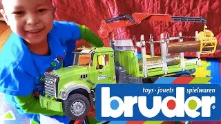 Julian's Birthday Wish: Bruder MACK Granite Timber Truck with Loading Crane