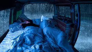 Rain Sounds for Sleeping - Soft Rain & Thunder Sounds on Cozy Car for Relax, Deep Sleep, Heal Stress