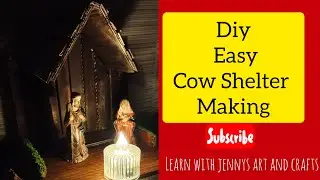 DIY Cardboard cowshed making.. #cowshed #craftideas #cowshedmaking