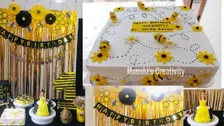 Honey Bee Birthday Party Ideas |Easy Birthday Decoration Ideas #short #shorts #craftshorts