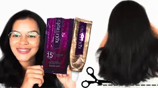 USANDO O REATIVADOR DE COR DA KOLESTON WELLA + CORTANDO O CABELO.