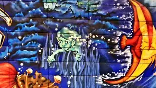 Chara Streetart in der UBahn Bermuda3Eck Bochum Elektro