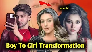 boy to girl makeup transformation | Makeup Transformation Video | reaction video #transformation