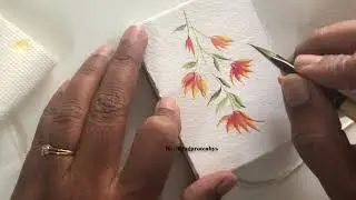 Wedge Brush Painting tutorials | watercolor painting ideas | watercolor painting for beginners
