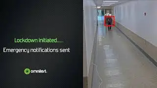 Omnilert Gun Detect Demo in School Hallway