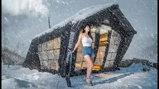 Solo camping in -71&deg;C with a SnowStorm and a Giant Inflatable Tent
