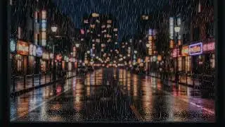 Rainy City Late at Night 🌧️ Deep Rain Sounds for Focus, Sleep & Relaxation (1 Hour)