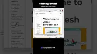 Altair HyperMesh - Interactive Tool Finder #Shorts