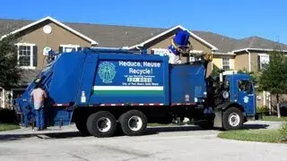 RARE - Ft. Myers Heil MultiPack Recycling Truck (in action) 11-23-12