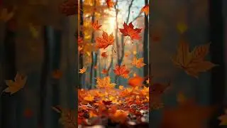 Nature&rsquo;s Gentle Fall 🍁✨ | Mind Relaxing Music & Leaves 🍂 #shorts