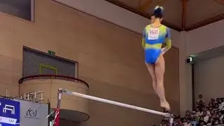 Nakamura Haruka takes SILVER 🥈 on bars with HUGE Release at Asian Gymnastics 2025