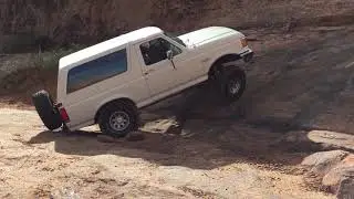 Full Size Bronco Tip Over Challenge Hells Revenge Moab, Utah